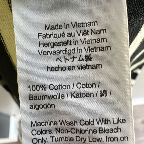 J. Crew Women’s Maxi Dress Size Medium Black White Stripe Cotton Cap Sleeve - Picture 4 of 5